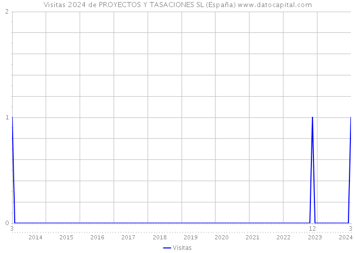 Visitas 2024 de PROYECTOS Y TASACIONES SL (España) 