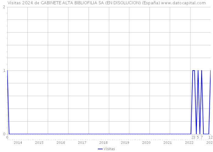 Visitas 2024 de GABINETE ALTA BIBLIOFILIA SA (EN DISOLUCION) (España) 