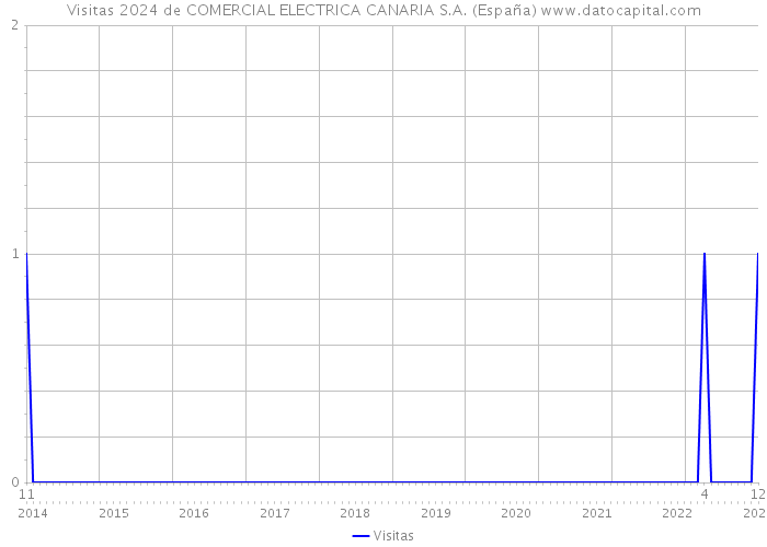 Visitas 2024 de COMERCIAL ELECTRICA CANARIA S.A. (España) 