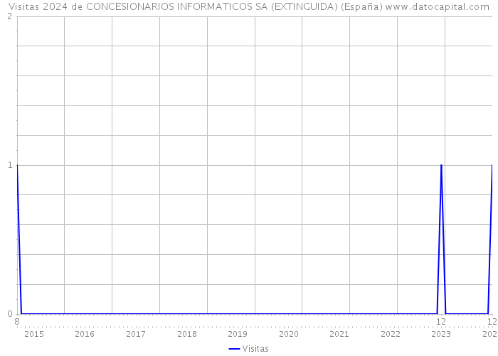 Visitas 2024 de CONCESIONARIOS INFORMATICOS SA (EXTINGUIDA) (España) 