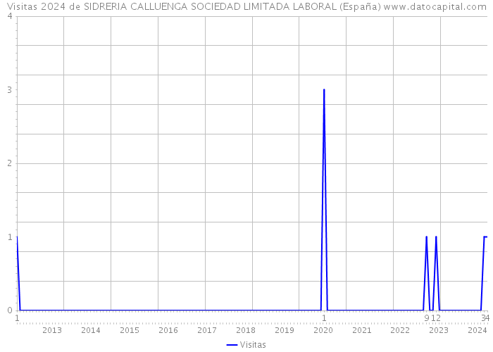 Visitas 2024 de SIDRERIA CALLUENGA SOCIEDAD LIMITADA LABORAL (España) 