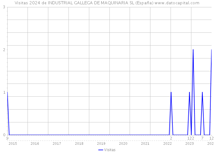 Visitas 2024 de INDUSTRIAL GALLEGA DE MAQUINARIA SL (España) 