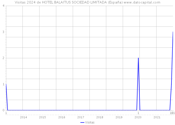 Visitas 2024 de HOTEL BALAITUS SOCIEDAD LIMITADA (España) 