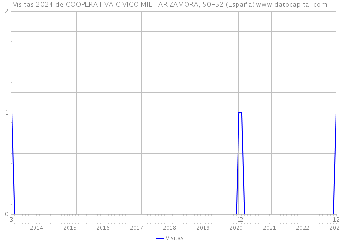 Visitas 2024 de COOPERATIVA CIVICO MILITAR ZAMORA, 50-52 (España) 