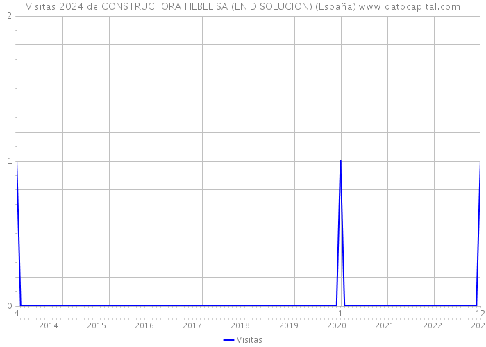Visitas 2024 de CONSTRUCTORA HEBEL SA (EN DISOLUCION) (España) 