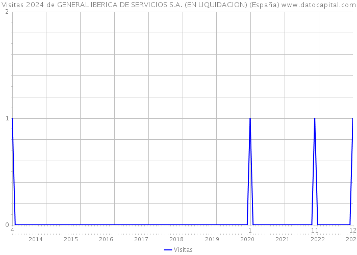 Visitas 2024 de GENERAL IBERICA DE SERVICIOS S.A. (EN LIQUIDACION) (España) 