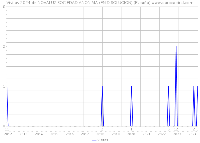 Visitas 2024 de NOVALUZ SOCIEDAD ANONIMA (EN DISOLUCION) (España) 