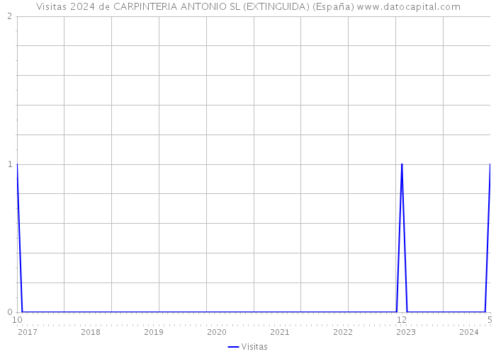 Visitas 2024 de CARPINTERIA ANTONIO SL (EXTINGUIDA) (España) 