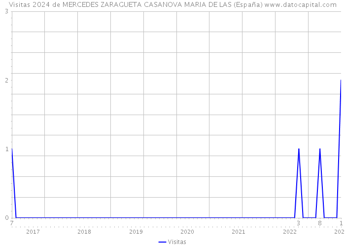Visitas 2024 de MERCEDES ZARAGUETA CASANOVA MARIA DE LAS (España) 