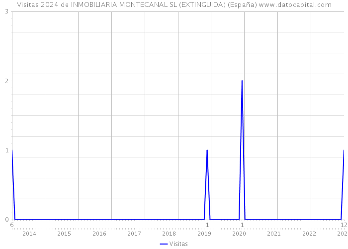 Visitas 2024 de INMOBILIARIA MONTECANAL SL (EXTINGUIDA) (España) 