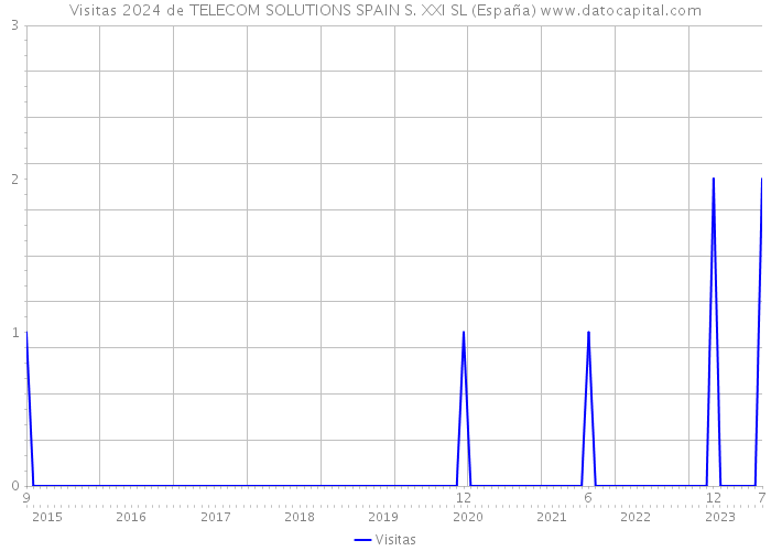 Visitas 2024 de TELECOM SOLUTIONS SPAIN S. XXI SL (España) 