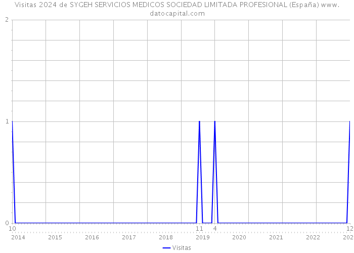 Visitas 2024 de SYGEH SERVICIOS MEDICOS SOCIEDAD LIMITADA PROFESIONAL (España) 