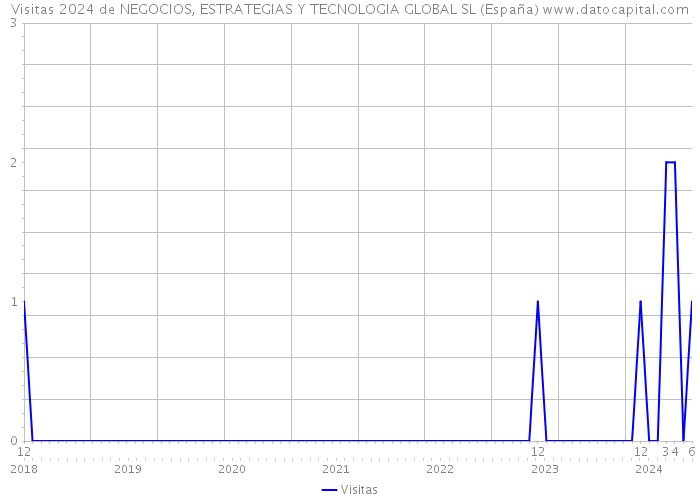 Visitas 2024 de NEGOCIOS, ESTRATEGIAS Y TECNOLOGIA GLOBAL SL (España) 