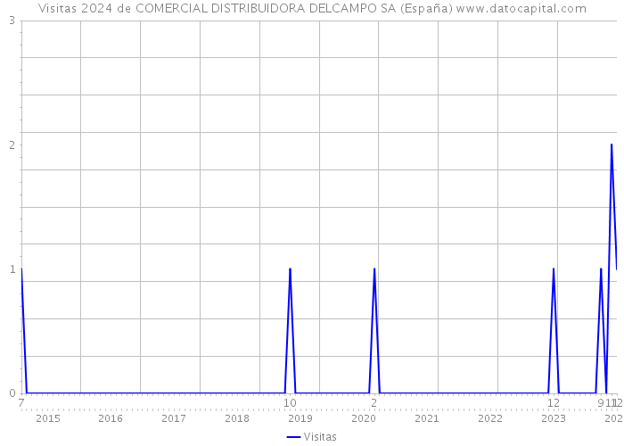 Visitas 2024 de COMERCIAL DISTRIBUIDORA DELCAMPO SA (España) 