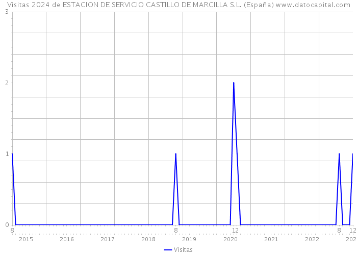 Visitas 2024 de ESTACION DE SERVICIO CASTILLO DE MARCILLA S.L. (España) 