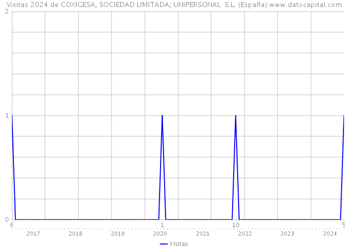 Visitas 2024 de COXIGESA, SOCIEDAD LIMITADA; UNIPERSONAL S.L. (España) 