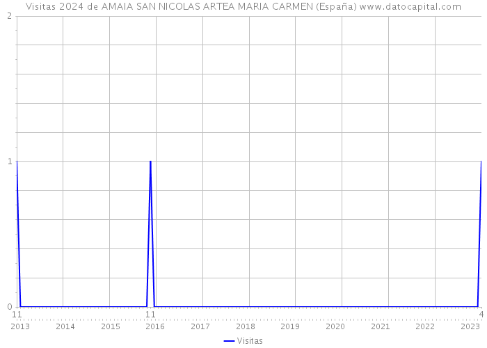 Visitas 2024 de AMAIA SAN NICOLAS ARTEA MARIA CARMEN (España) 