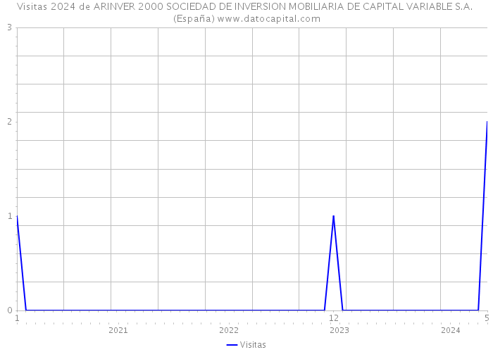 Visitas 2024 de ARINVER 2000 SOCIEDAD DE INVERSION MOBILIARIA DE CAPITAL VARIABLE S.A. (España) 