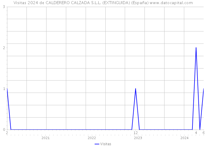 Visitas 2024 de CALDERERO CALZADA S.L.L. (EXTINGUIDA) (España) 