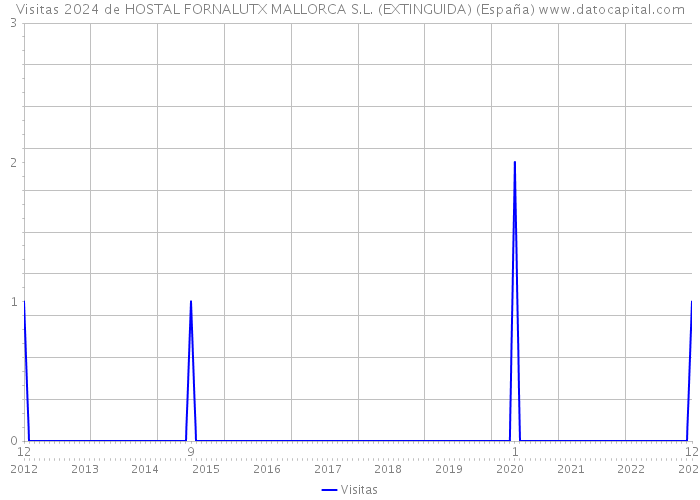 Visitas 2024 de HOSTAL FORNALUTX MALLORCA S.L. (EXTINGUIDA) (España) 