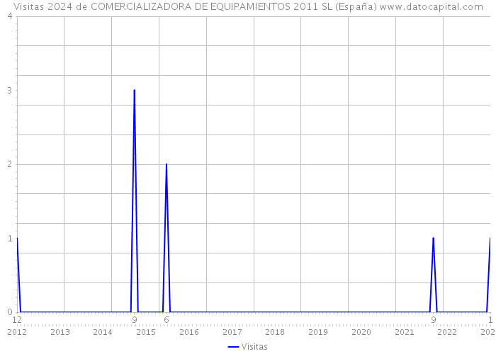 Visitas 2024 de COMERCIALIZADORA DE EQUIPAMIENTOS 2011 SL (España) 