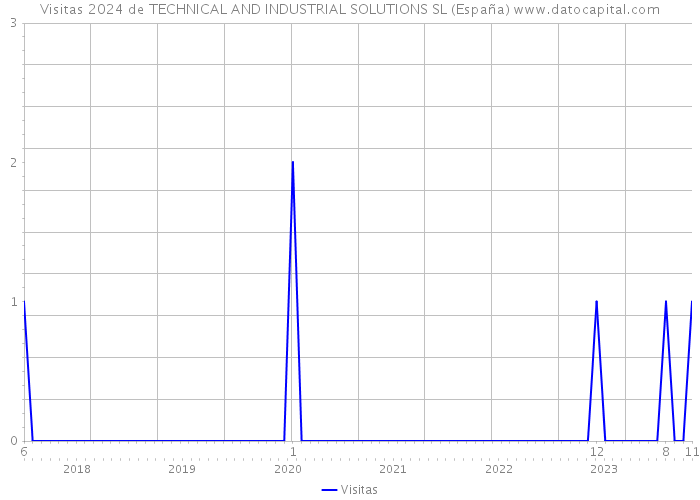 Visitas 2024 de TECHNICAL AND INDUSTRIAL SOLUTIONS SL (España) 