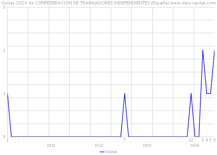 Visitas 2024 de CONFEDERACION DE TRABAJADORES INDEPENDIENTES (España) 
