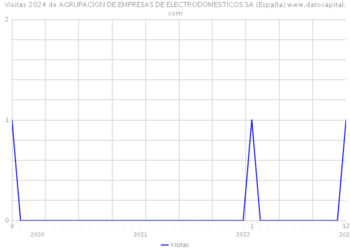 Visitas 2024 de AGRUPACION DE EMPRESAS DE ELECTRODOMESTICOS SA (España) 