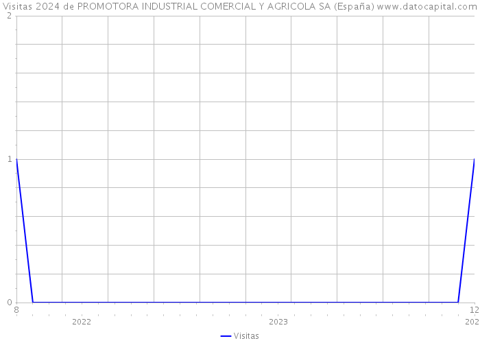 Visitas 2024 de PROMOTORA INDUSTRIAL COMERCIAL Y AGRICOLA SA (España) 