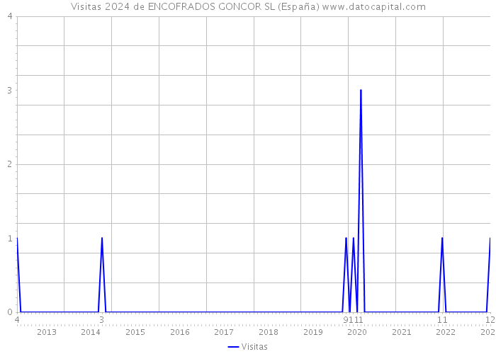 Visitas 2024 de ENCOFRADOS GONCOR SL (España) 