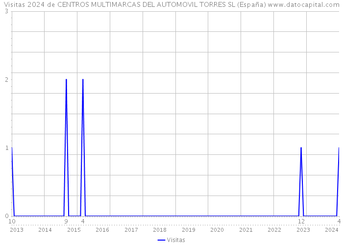 Visitas 2024 de CENTROS MULTIMARCAS DEL AUTOMOVIL TORRES SL (España) 