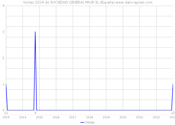 Visitas 2024 de SOCIEDAD GENERAL MIUR SL (España) 