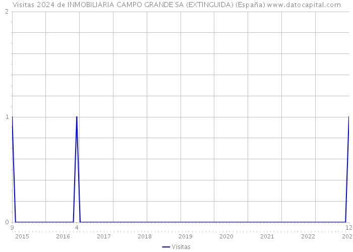 Visitas 2024 de INMOBILIARIA CAMPO GRANDE SA (EXTINGUIDA) (España) 
