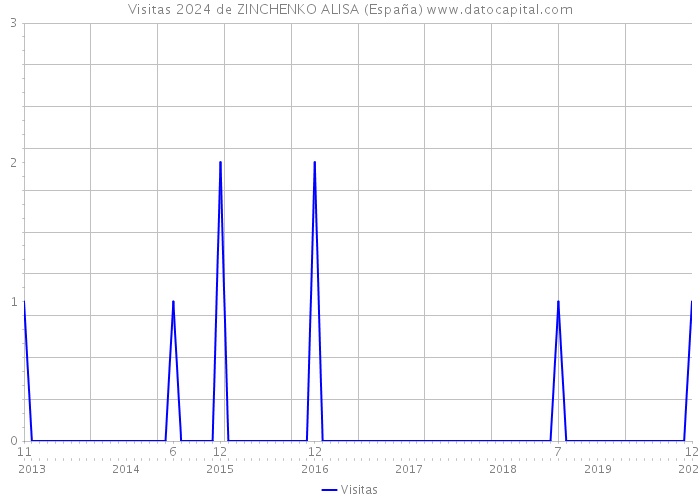 Visitas 2024 de ZINCHENKO ALISA (España) 