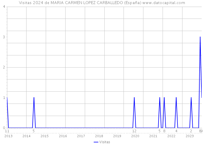 Visitas 2024 de MARIA CARMEN LOPEZ CARBALLEDO (España) 