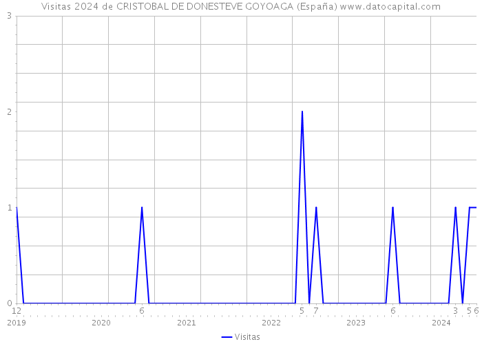 Visitas 2024 de CRISTOBAL DE DONESTEVE GOYOAGA (España) 