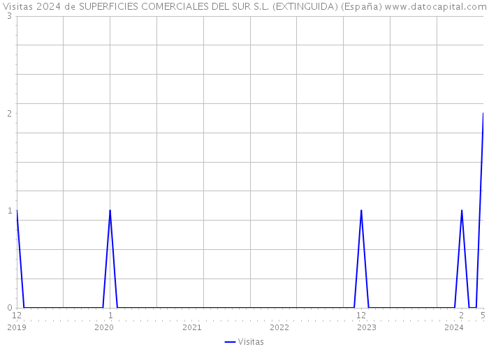 Visitas 2024 de SUPERFICIES COMERCIALES DEL SUR S.L. (EXTINGUIDA) (España) 