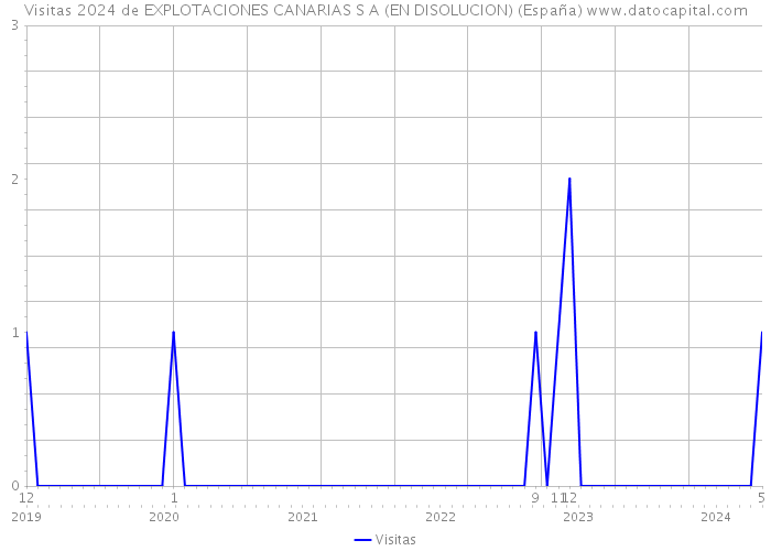 Visitas 2024 de EXPLOTACIONES CANARIAS S A (EN DISOLUCION) (España) 