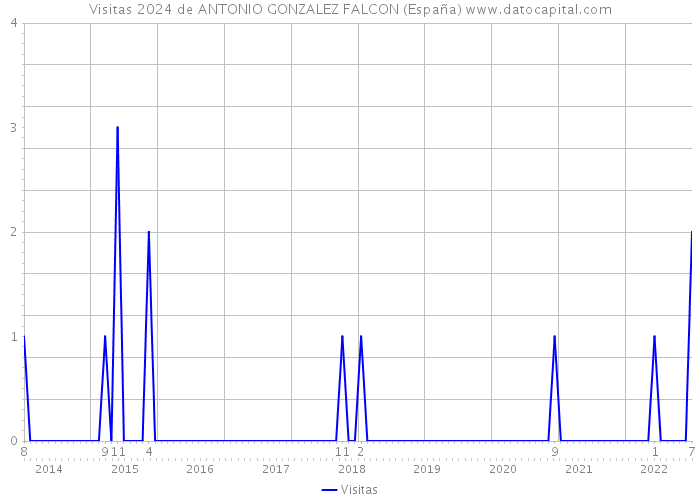 Visitas 2024 de ANTONIO GONZALEZ FALCON (España) 