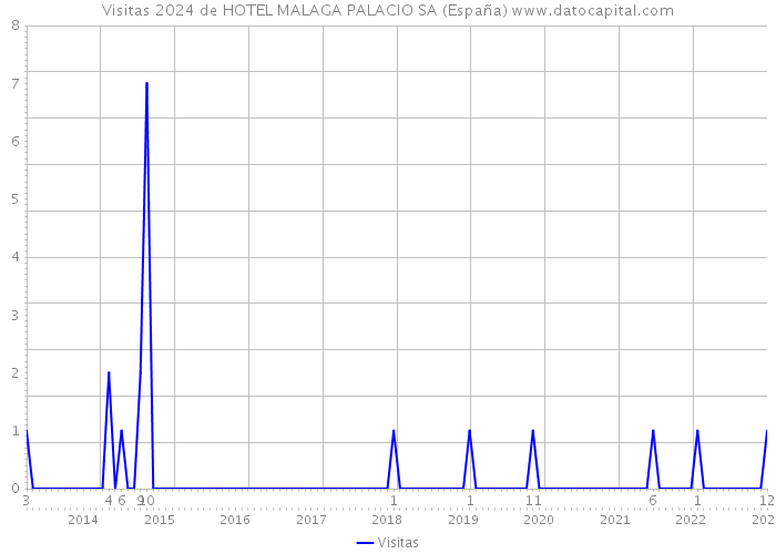 Visitas 2024 de HOTEL MALAGA PALACIO SA (España) 