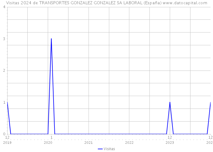 Visitas 2024 de TRANSPORTES GONZALEZ GONZALEZ SA LABORAL (España) 