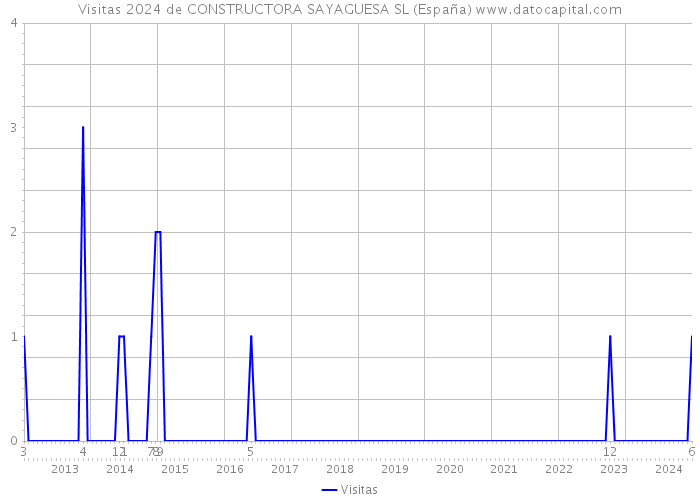 Visitas 2024 de CONSTRUCTORA SAYAGUESA SL (España) 