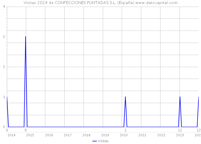 Visitas 2024 de CONFECCIONES PUNTADAS S.L. (España) 