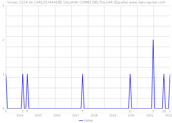 Visitas 2024 de CARLOS MANUEL GALIANA GOMEZ DEL PULGAR (España) 