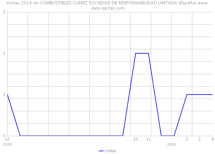 Visitas 2024 de COMBUSTIBLES GOMEZ SOCIEDAD DE RESPONSABILIDAD LIMTADA (España) 