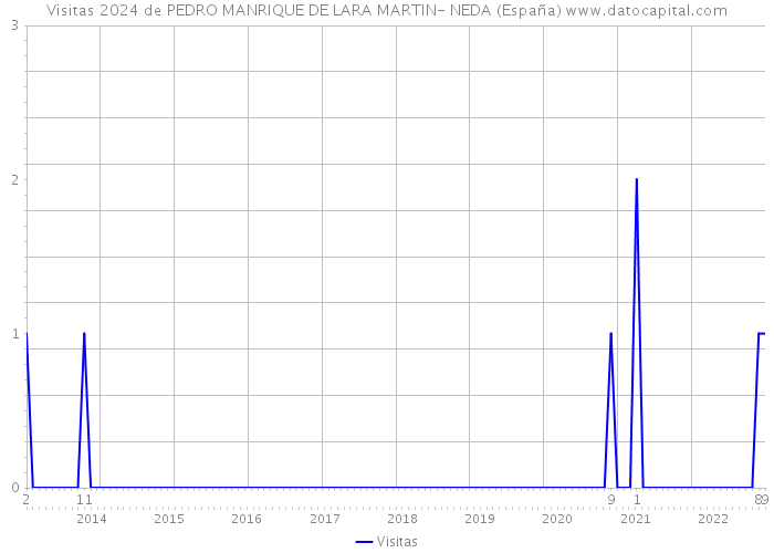 Visitas 2024 de PEDRO MANRIQUE DE LARA MARTIN- NEDA (España) 
