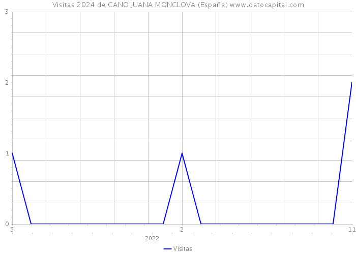 Visitas 2024 de CANO JUANA MONCLOVA (España) 