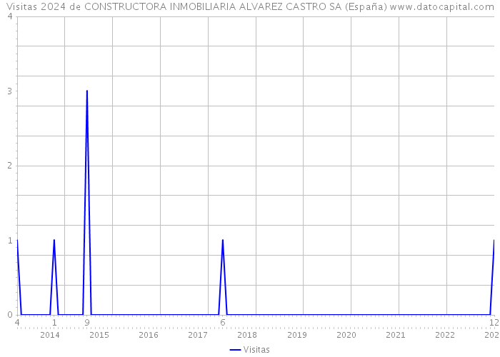 Visitas 2024 de CONSTRUCTORA INMOBILIARIA ALVAREZ CASTRO SA (España) 