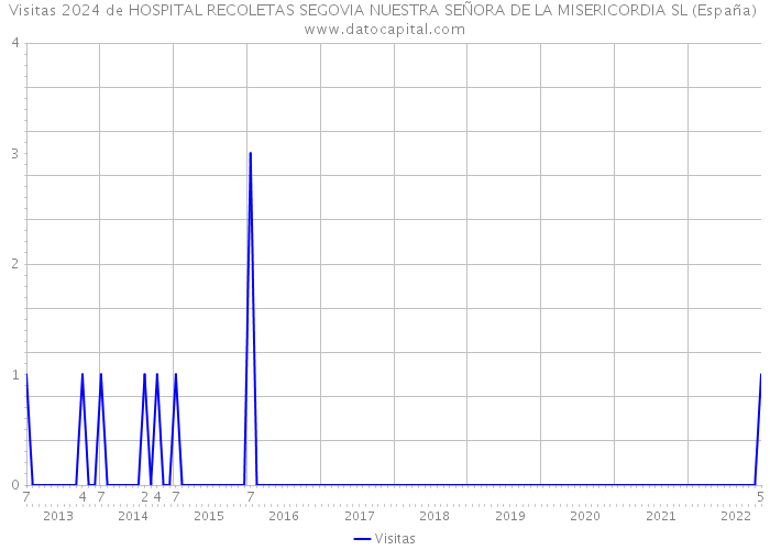 Visitas 2024 de HOSPITAL RECOLETAS SEGOVIA NUESTRA SEÑORA DE LA MISERICORDIA SL (España) 