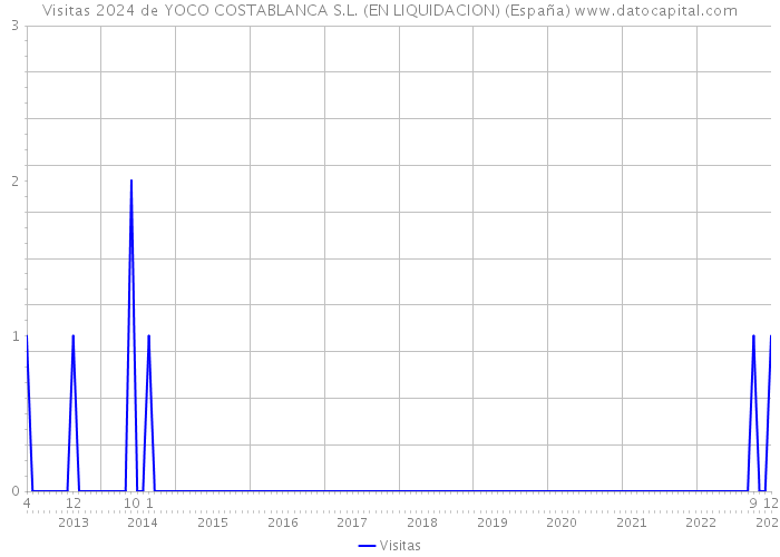 Visitas 2024 de YOCO COSTABLANCA S.L. (EN LIQUIDACION) (España) 